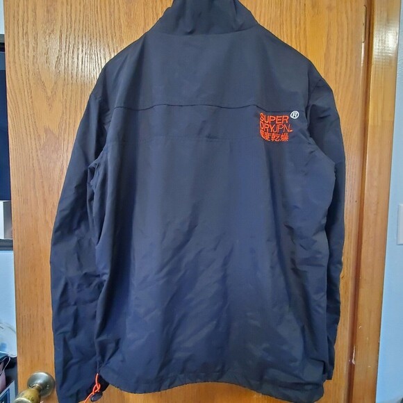 SuperDry Japan Professional The Windhiker Jacket Men's Size L Black/Orange Zip - Picture 4 of 16